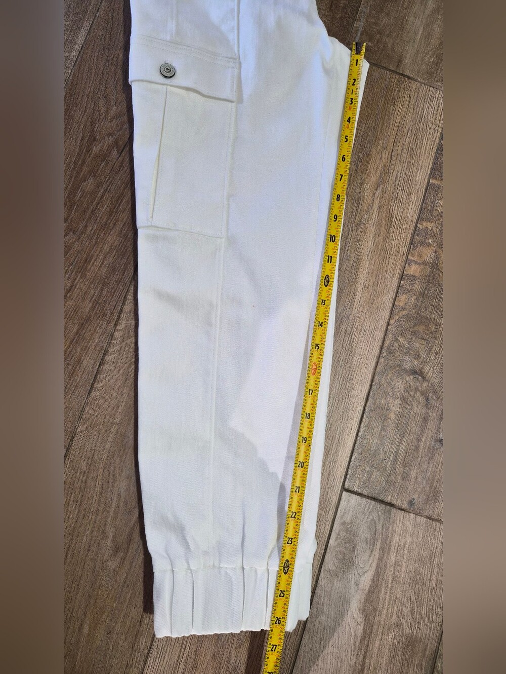 Cinq A Sept White Kelly Skinny Cargo Crop Jeans Size 6 - Picture 8 of 9